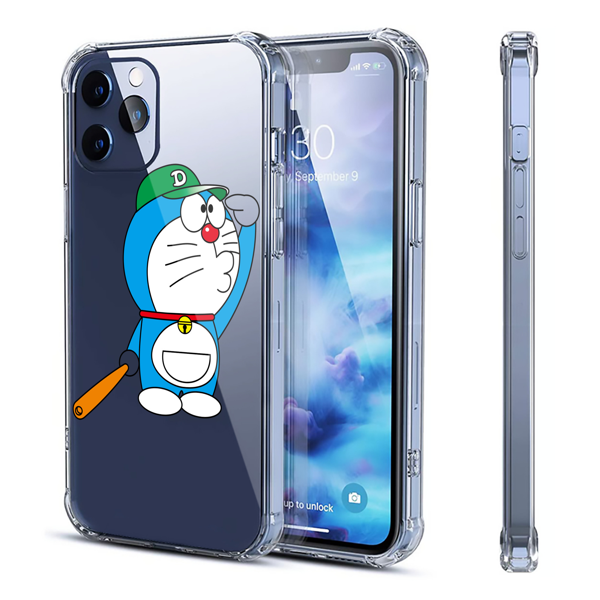 （画像用） ドラえもん Doraemon 【iPhone 12シリーズ対応】透明スマホケース（クリアソフトケース）